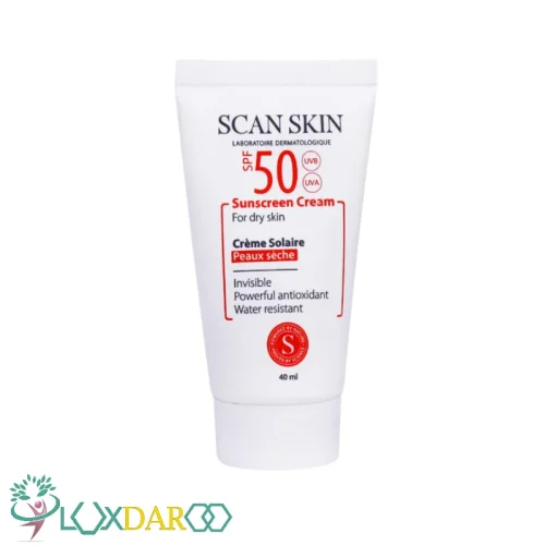 کرم ضد آفتاب بی رنگ پوست خشک اسکن اسکین SPF50+