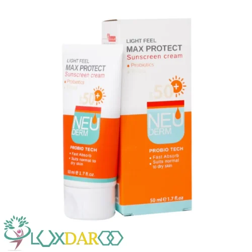 کرم ضد آفتاب مکس پروتکت بی رنگ پوست خشک نئودرم SPF50