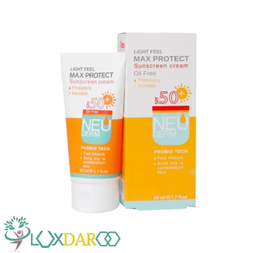 کرم ضد آفتاب مکس پروتکت بی رنگ پوست چرب نئودرم SPF50