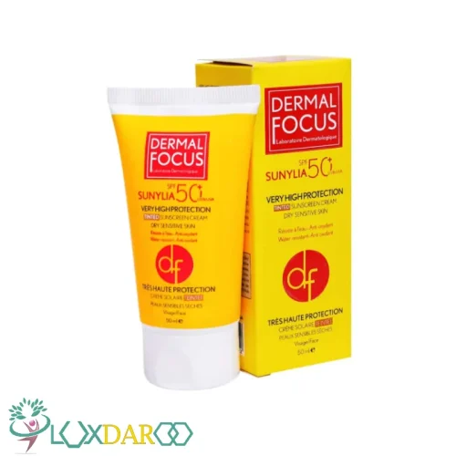 امولسیون ضد آفتاب پوست چرب بژ طبیعی سانیلیا درمال فوکوس SPF50+